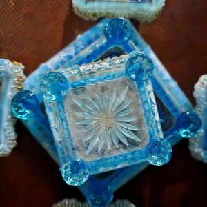 6 piece Vintage Northwood Alaska Berry Blue Dessert set